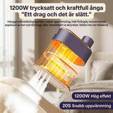 SteamFold – Handhållet Ångstrykjärn 1200W med Vikbart Handtag – Portabelt Resestrykjärn med Våt och Torr Strykning, LED-display och Väggfäste