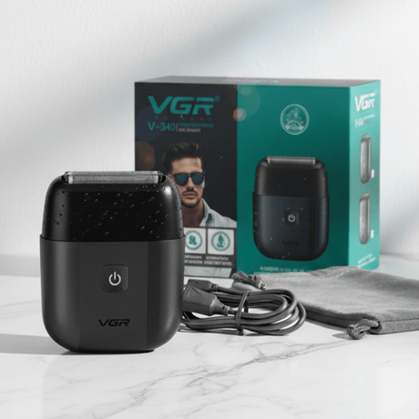 TrimAxis – Elektrisk Rakapparat för Män med Trippelblad, IPX7 Vattentålig Design & USB Type-C Snabbladdning