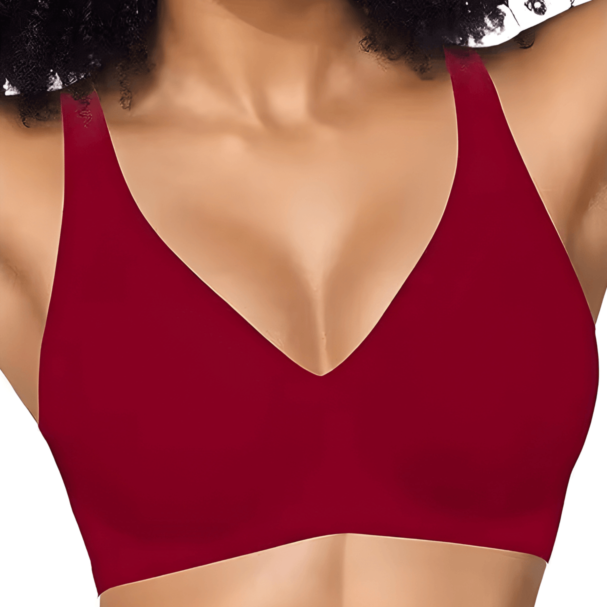 VeloraLift – Sömlös Bygel-fri BH med Full Cup, Djup V-Ringning & Formpressade Kupor för Vardaglig Komfort