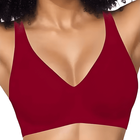 VeloraLift – Sömlös Bygel-fri BH med Full Cup, Djup V-Ringning & Formpressade Kupor för Vardaglig Komfort