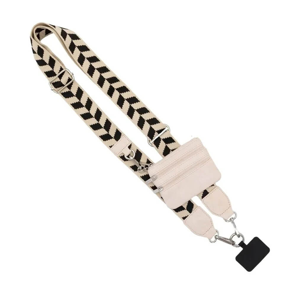 Verstelbare telefoonriem met rits - Crossbody mobiele riem voor vrouwen, eenvoudig en praktisch