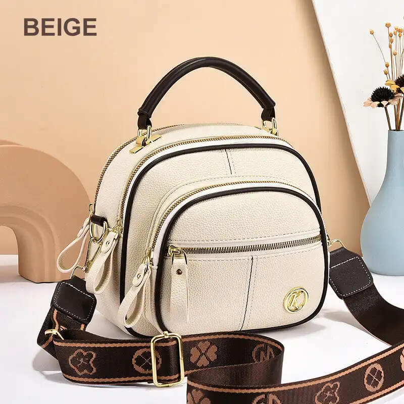 Vrouwen PU Leren Crossbody Tas - Ruime Schoudertas met Verstelbare Riem, Stijlvolle & Praktische Handtas