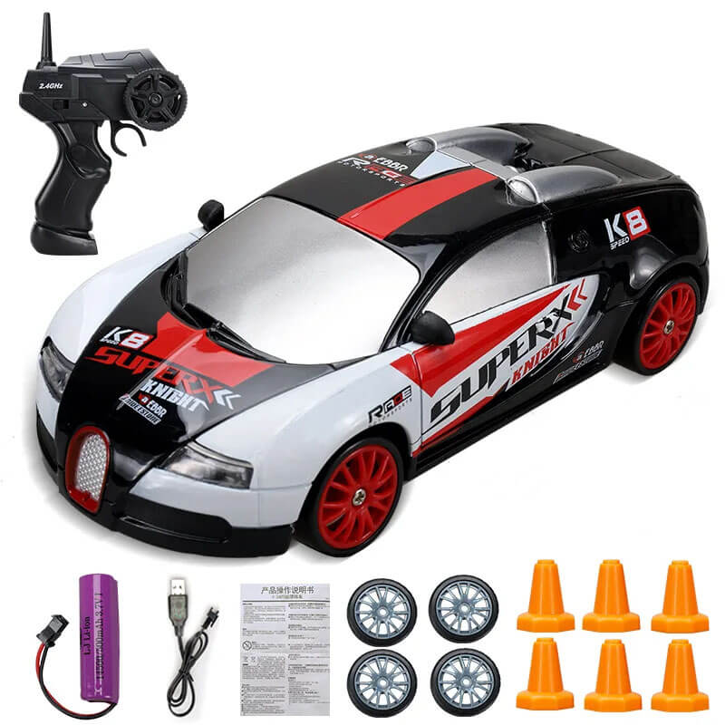 1:24 RC Drift Auto met Vierwielaandrijving - 15km/h Hoge Snelheid en Dynamisch Racen