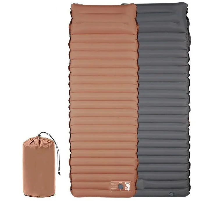 Luchtmatras met ingebouwde luchtpomp Voetpomp 10cm, 3,0-3,2 R-waarde Dubbele laag