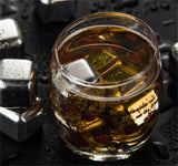 FrostGleam - Roestvrijstalen ijsblokjesset | Herbruikbare ijsblokjes voor whiskey, wijn & cocktails - Stijlvol, Cool & Geen Verdunning