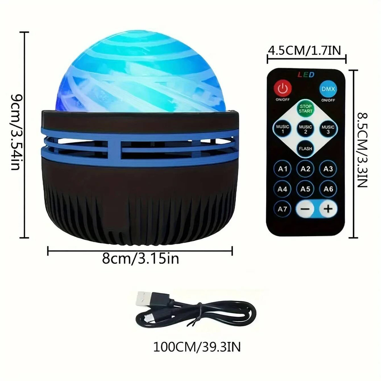 StarGlo - LED Galaxy Projector Lamp | Sfeerverlichting met afstandsbediening voor magische sfeer