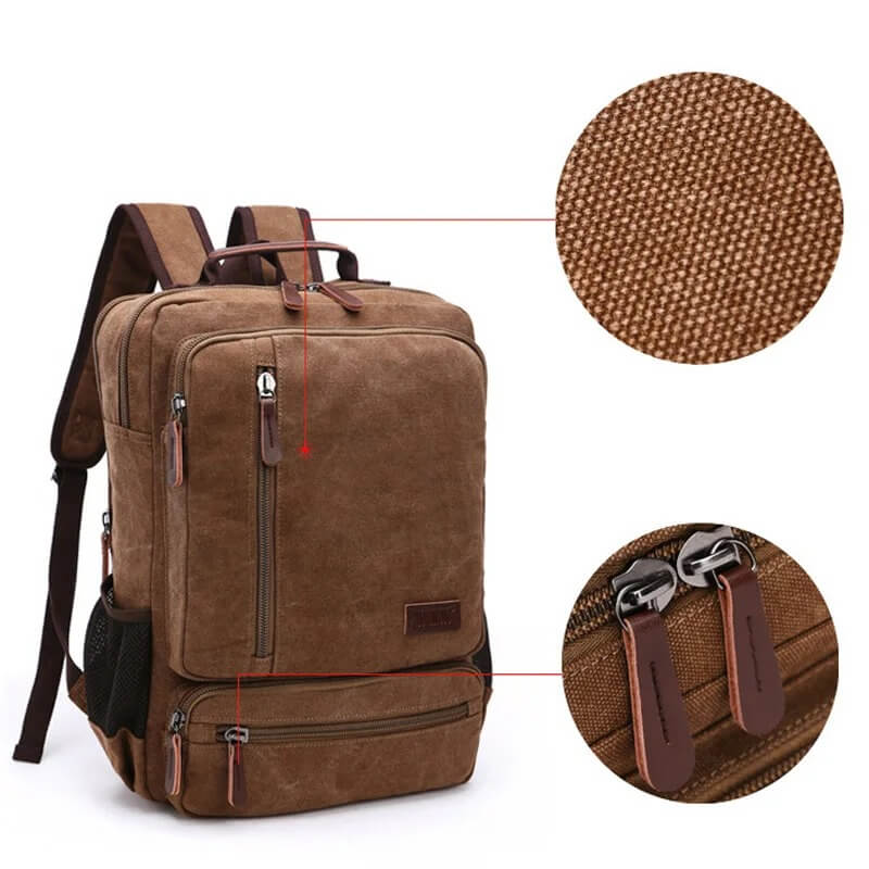 NomadiqPack - Vintage Canvas rugzak voor op reis | Stijl, functie en flexibiliteit in één