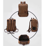 NomadiqPack - Vintage Canvas rugzak voor op reis | Stijl, functie en flexibiliteit in één