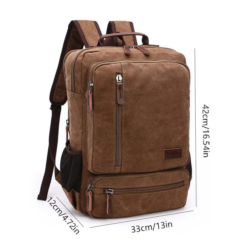 NomadiqPack - Vintage Canvas rugzak voor op reis | Stijl, functie en flexibiliteit in één