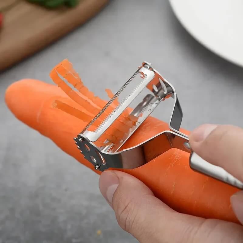 EasyGrate - Multifunctionele 4-in-1 roestvrijstalen dunschiller en rasp - Eenvoudig en snel snijden in de keuken