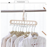 ClosetEase - Ruimtebesparende kleerhanger | Multifunctionele kleerhanger met 9 haken & 360° draaibare haak