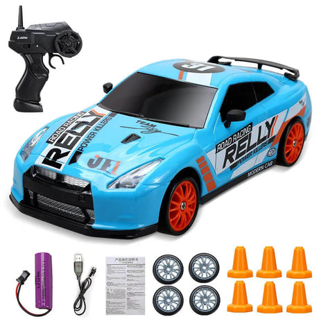 1:24 RC Drift Auto met Vierwielaandrijving - 15km/h Hoge Snelheid en Dynamisch Racen