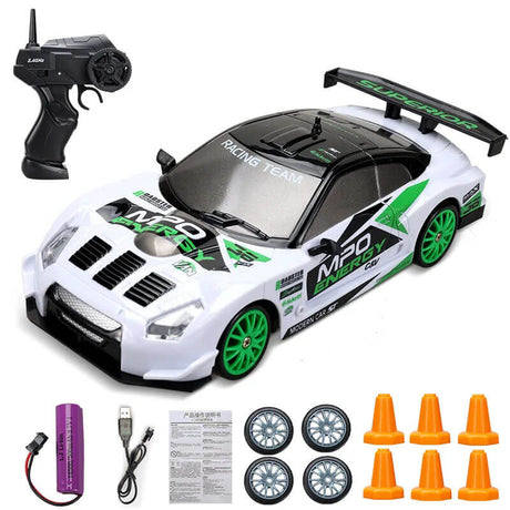 1:24 RC Drift Auto met Vierwielaandrijving - 15km/h Hoge Snelheid en Dynamisch Racen