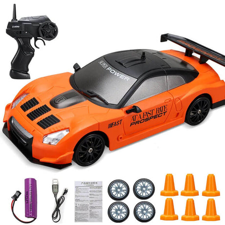1:24 RC Drift Auto met Vierwielaandrijving - 15km/h Hoge Snelheid en Dynamisch Racen