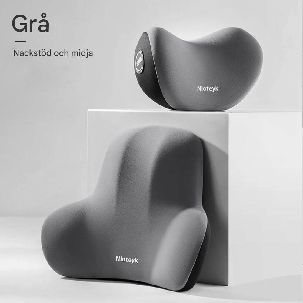 Travilo - Ergonomisch nek- en rugkussen voor autoritten | Aanpasbaar comfort in elke stoel