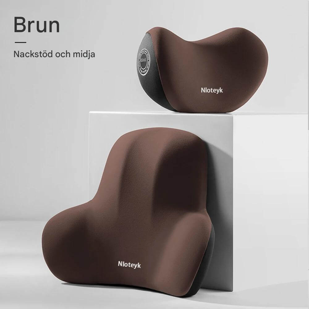 Travilo - Ergonomisch nek- en rugkussen voor autoritten | Aanpasbaar comfort in elke stoel
