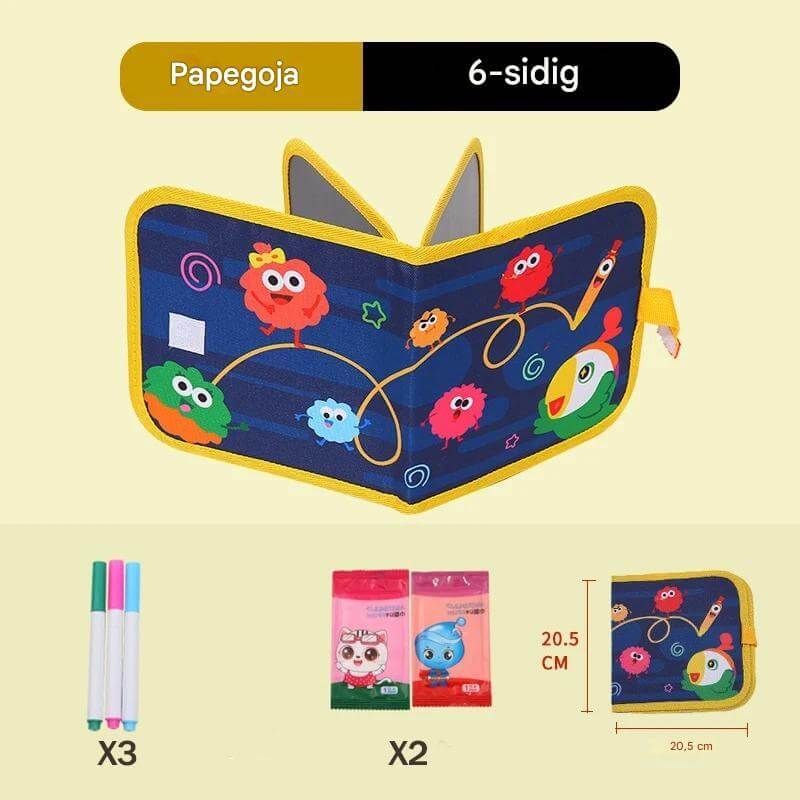 DoodleBloom - Herbruikbaar tekenboek voor kinderen | Afveegbaar & Draagbaar Creativiteit met Magische Pen