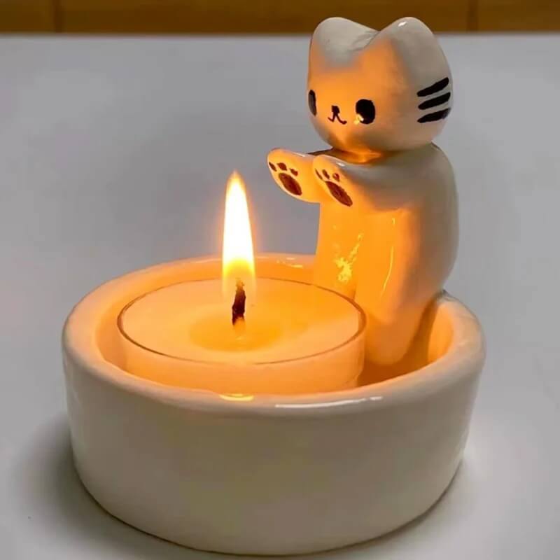 PawFlicker - Decoratieve op dieren geïnspireerde kaarsenhouder voor warmte en sfeer