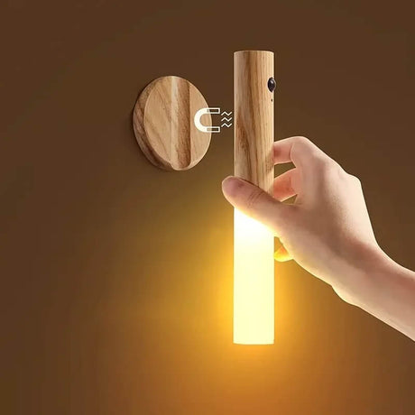 SensoRay - Draadloos LED Nachtlampje met Bewegingssensor | Elegant Houten Ontwerp en Oplaadbaar