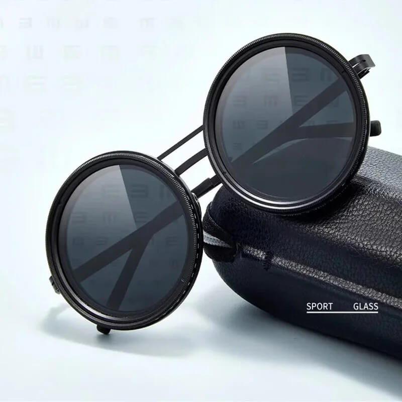 Solvyn - Verstelbare Ronde Zonnebril voor Mannen & Vrouwen | Gepolariseerd met ND-achtige Filters en Retro Stijl