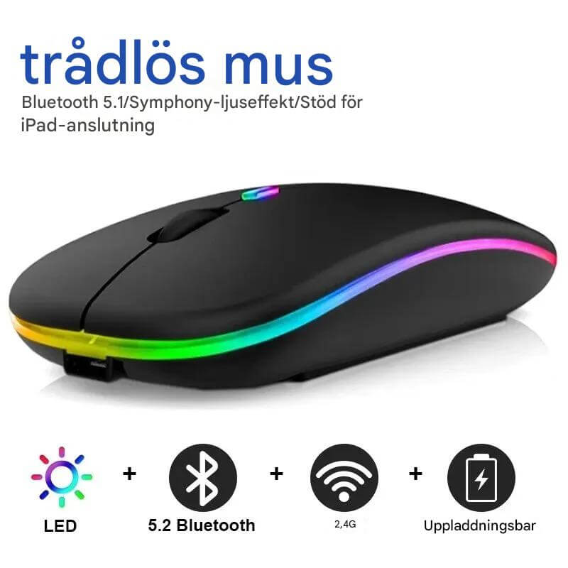 VibeGrip - Draadloze RGB Ergonomische Muis | Stijl, Comfort en Precisie in één