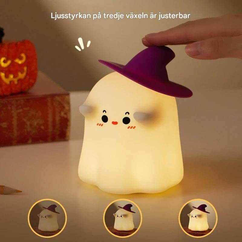 GlowShroom - Siliconen LED Nachtlampje | Zacht pompoen-, paddenstoel- of spookontwerp voor kinderkamers en slaapkamers