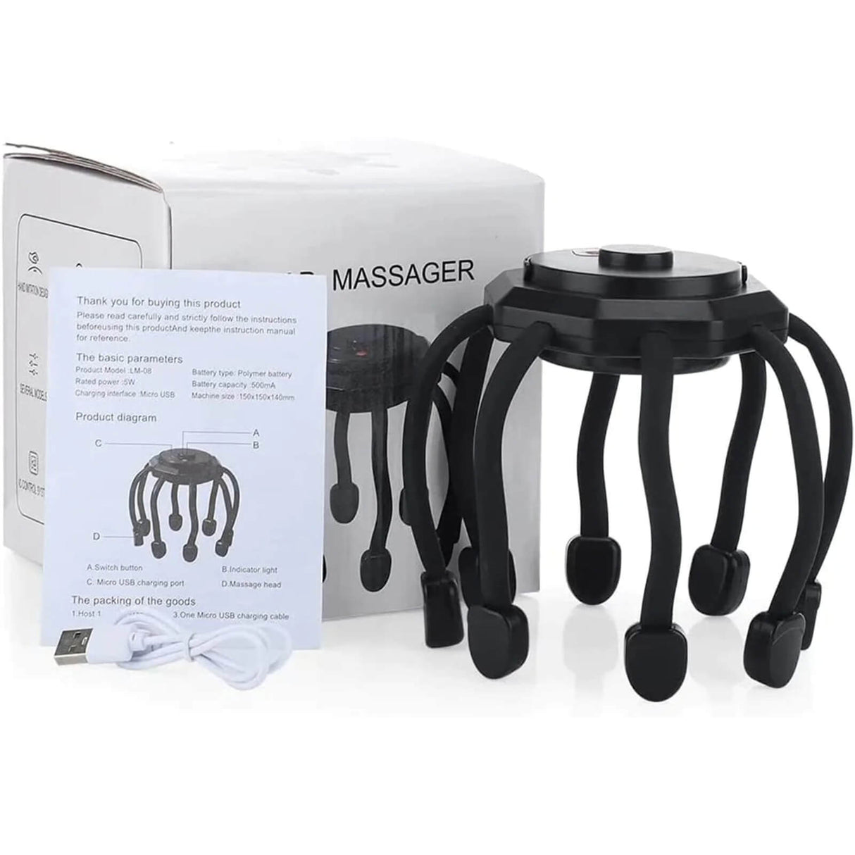 CalmNest - Draadloze elektrische hoofdmassager voor ontspanning en welzijn