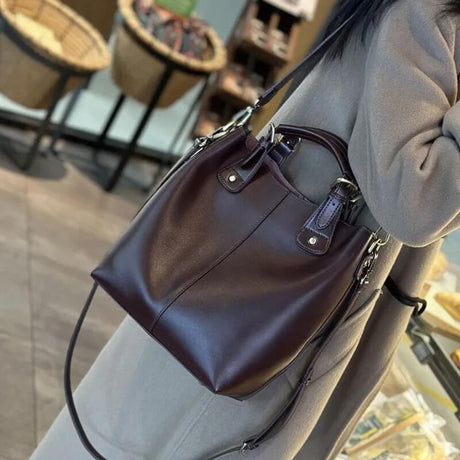 VelvetaBag - Elegante Leren Schoudertas voor stijl en functie in echt leer