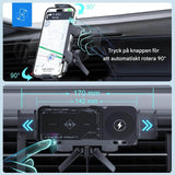 ChargeMount - Verstelbare Smart Car Telefoonhouder met 15W Draadloos Oplaad Pad voor Opvouwbare Schermen
