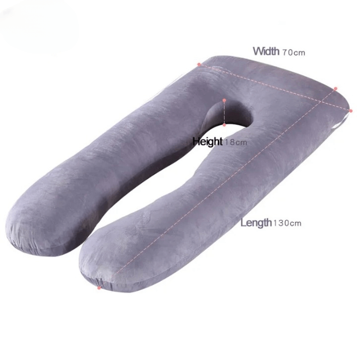 MammaLugn - U-vormig Zwangerschapskussen 130×70 cm | Comfort en Ondersteuning voor Zwangere en Nieuwe Moeders