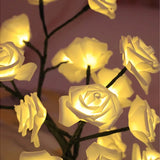 RoseLoom - LED-rooslamp in de vorm van een boom Zachte en buigbare decoratieve lamp voor een gezellige sfeer in huis