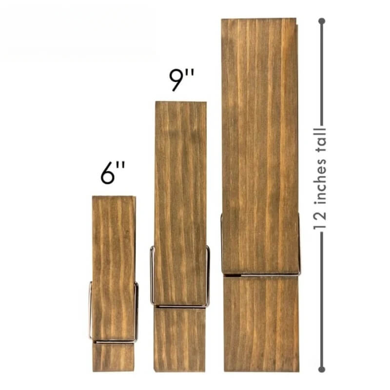 RustiClip - Wandgemonteerde Grote Houten Wasknijper | Rustieke Handdoekhouder in Decoratief Ontwerp