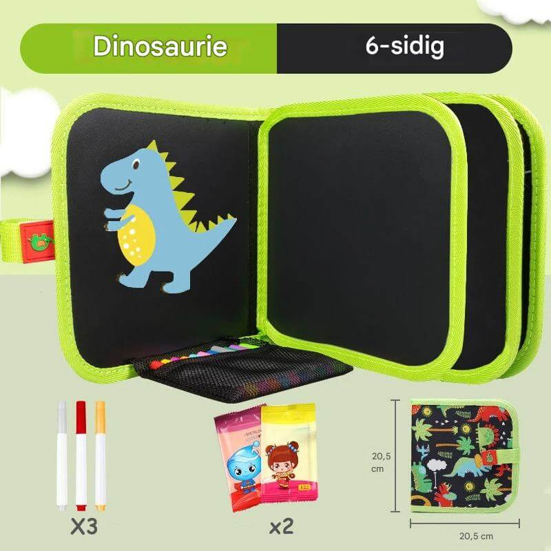 DoodleBloom - Herbruikbaar tekenboek voor kinderen | Afveegbaar & Draagbaar Creativiteit met Magische Pen