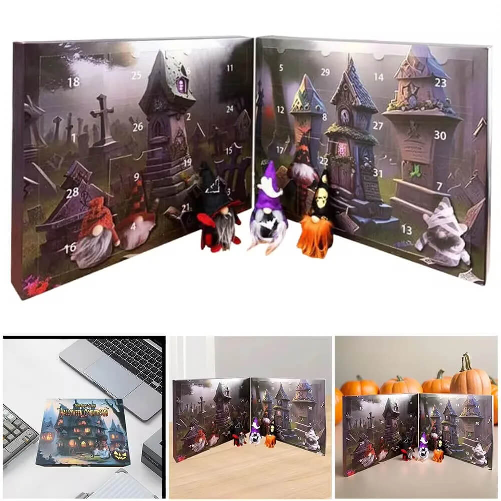 Kerstman & Halloween adventskalender 2024 - Aftellen met verzamelfiguurtjes, kindvriendelijke woondecoratie en aftelkalender