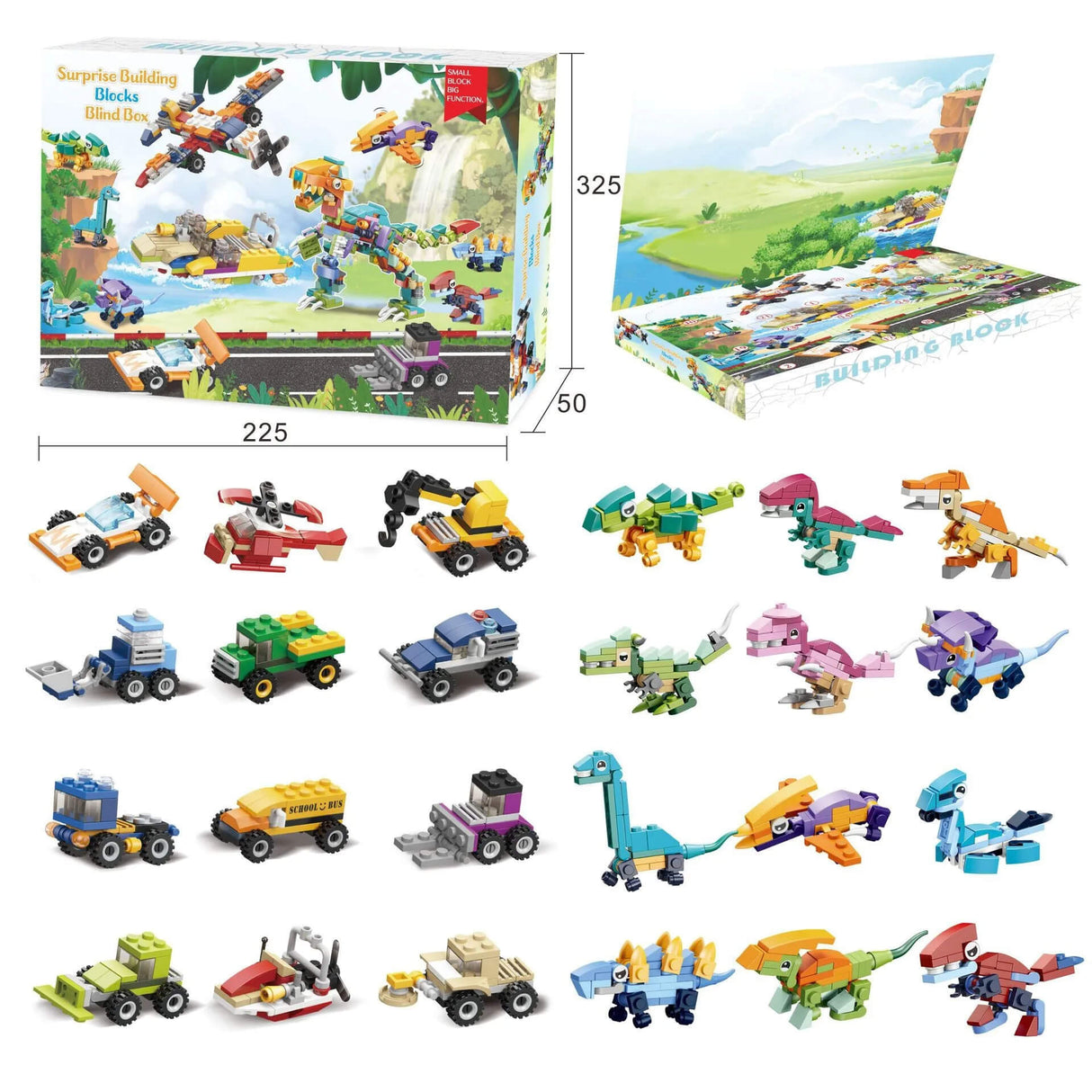 Kerst adventskalender 24 bouwstenen voor kinderen - aftelkalender, doe-het-zelf bouwpakket en kerstcadeau voor creatieve kinderen