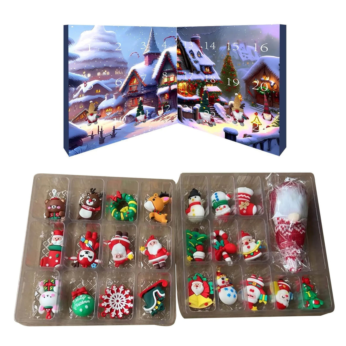 Kerstman & Halloween adventskalender 2024 - Aftellen met verzamelfiguurtjes, kindvriendelijke woondecoratie en aftelkalender
