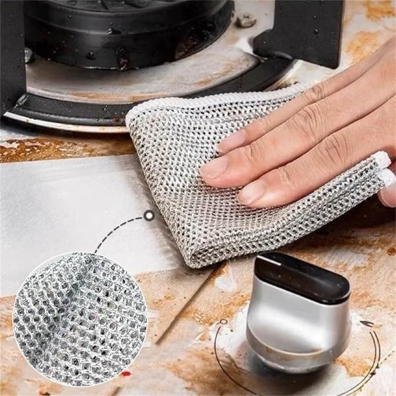 ScrubMaster - Multifunctionele staaldoek, herbruikbaar en effectief