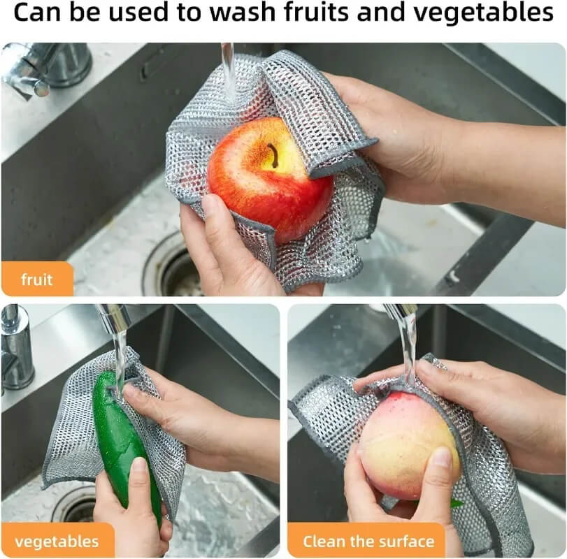 ScrubMaster - Multifunctionele staaldoek, herbruikbaar en effectief