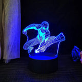 3D Superheld LED Nachtlicht met Afstandsbediening | 16 Kleuren & Aanraking - USB & Batterij Aangedreven Acryl Lamp voor Kinderen & Gameruimte
