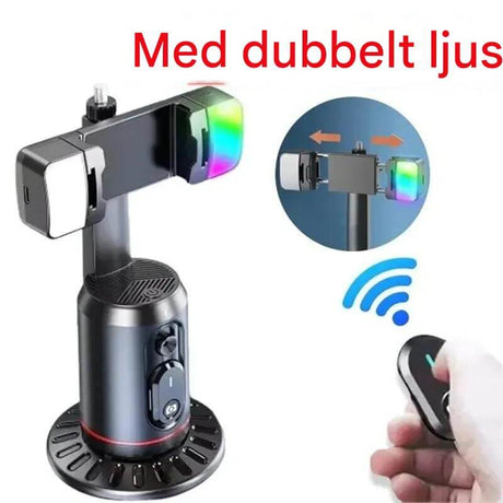 AiveloTrack - AI 360° Gezichtsvolgsysteem Mobiele Houder | Handsfree Opnemen voor Vlogs, Live Broadcasts & Videogesprekken