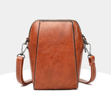 Vintage Crossbody Leren Tas voor Vrouwen - Verstelbare Schouderriem, Compact Ontwerp en Elegante Stijl