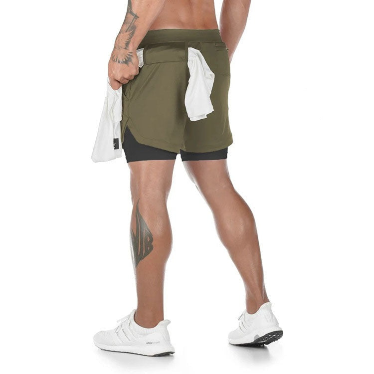 Trainingsshorts met binnenbroek voor mannen