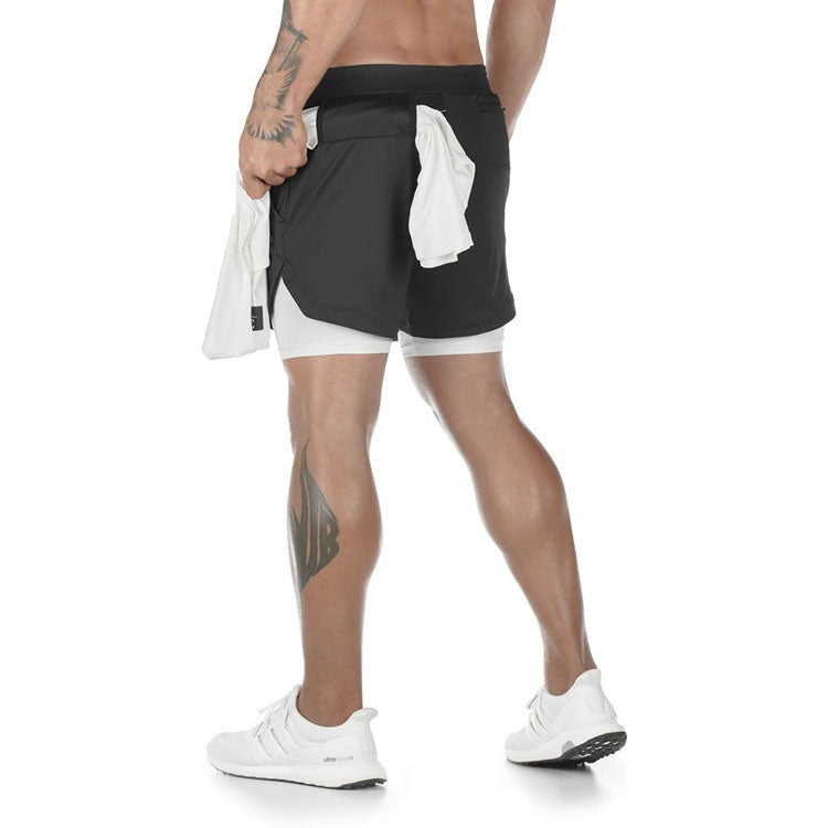 Trainingsshorts met binnenbroek voor mannen