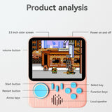Dunne handheld Retro Video Game Console 666 Games