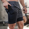 Trainingsshorts met binnenbroek voor mannen