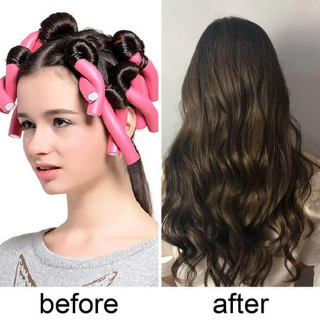 Foam rubberen spiralen haarrollers krullen haar - 10 st