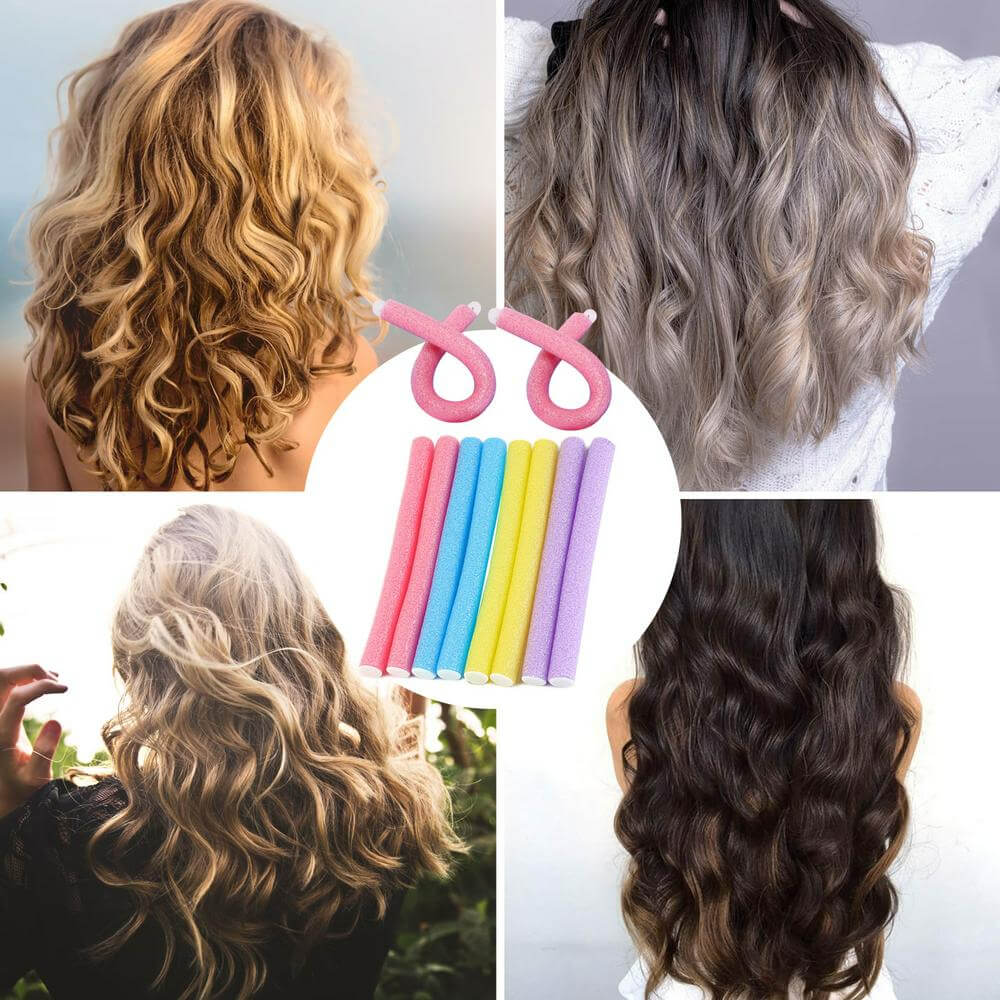 Foam rubberen spiralen haarrollers krullen haar - 10 st