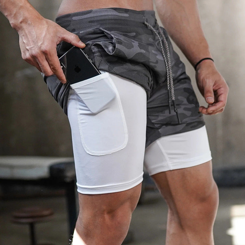 Trainingsshorts met binnenbroek voor mannen