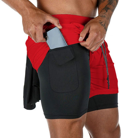Trainingsshorts met binnenbroek voor mannen