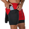 Trainingsshorts met binnenbroek voor mannen